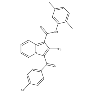2-amino-3-(4-chlorobenzoyl)-N-(2,5-dimethylphenyl)indolizine-1-carboxamide Structure