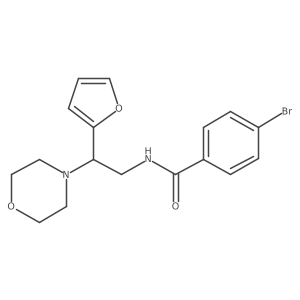 4-bromo-N-[2-(furan-2-yl)-2-(morpholin-4-yl)ethyl]benzamide结构式