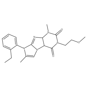 6-(2-Ethylphenyl)-2-(2-methoxyethyl)-4,7-dimethyl-4a,9a-dihydropurino[7,8-a]imidazole-1,3-dione Structure
