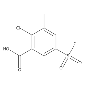 2-Chloro-5-(chlorosulfonyl)-3-methylbenzoic acid结构式