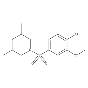 1-(4-Chloro-3-methoxybenzenesulfonyl)-3,5-dimethylpiperidine结构式