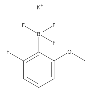 Potassium trifluoro(2-fluoro-6-methoxyphenyl)borate结构式