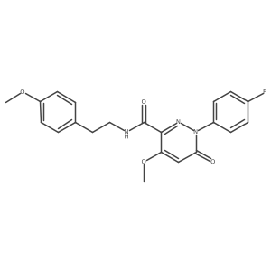1-(4-fluorophenyl)-4-methoxy-N-(4-methoxyphenethyl)-6-oxo-1,6-dihydropyridazine-3-carboxamide结构式