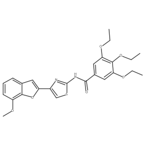 3,4,5-triethoxy-N-(4-(7-methoxybenzofuran-2-yl)thiazol-2-yl)benzamide Structure