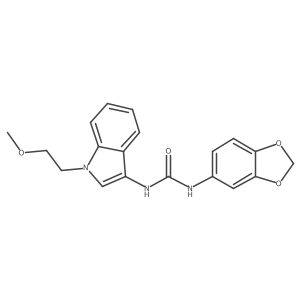 1-(benzo[d][1,3]dioxol-5-yl)-3-(1-(2-methoxyethyl)-1H-indol-3-yl)urea Structure