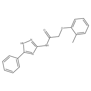 2-(2-methylphenoxy)-N-(3-phenyl-1H-1,2,4-triazol-5-yl)acetamide Structure
