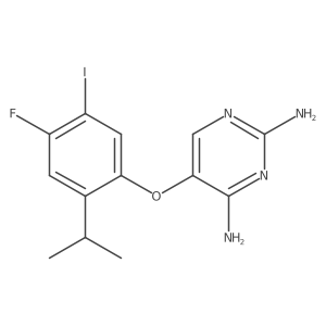 5-(4-Fluoro-5-iodo-2-isopropyl-phenoxy)-pyrimidine-2,4-diamine Structure