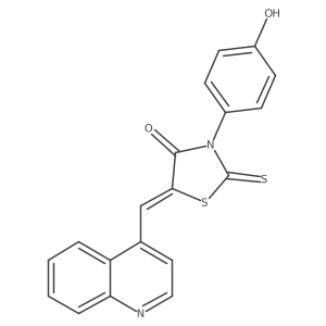 3-(4-Hydroxyphenyl)-5-(4-quinolylmethylene)-2-thioxo-1,3-thiazolidin-4-one Structure