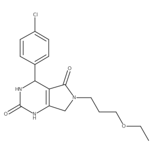 4-(4-chlorophenyl)-6-(3-ethoxypropyl)-3,4,6,7-tetrahydro-1H-pyrrolo[3,4-d]pyrimidine-2,5-dione结构式