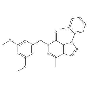 6-(3,5-dimethoxybenzyl)-4-methyl-1-(o-tolyl)-1H-pyrazolo[3,4-d]pyridazin-7(6H)-one Structure