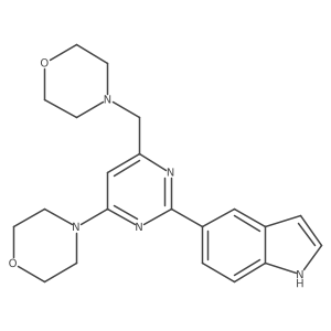 5-[4-Morpholin-4-yl-6-(morpholin-4-ylmethyl)pyrimidin-2-yl]-1H-indole Structure