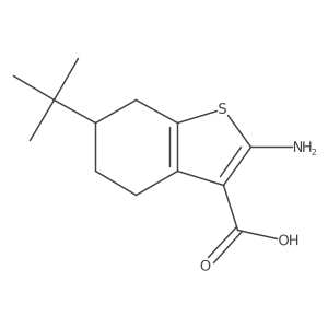 2-Amino-6-tert-butyl-4,5,6,7-tetrahydro-1-benzothiophene-3-carboxylic acid Structure