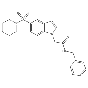 N-Benzyl-2-(5-(piperidin-1-ylsulfonyl)-1H-indol-1-yl)acetamide结构式