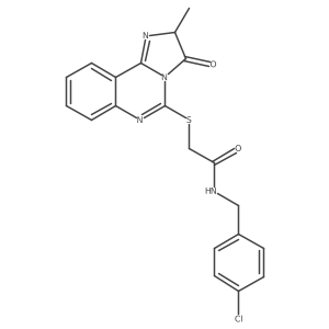 N-[(4-chlorophenyl)methyl]-2-[(2-methyl-3-oxo-2H-imidazo[1,2-c]quinazolin-5-yl)sulfanyl]acetamide Structure