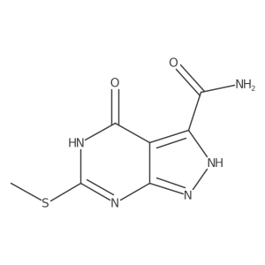 6-(Methylthio)-4-oxo-4,5-dihydro-1H-pyrazolo[3,4-d]pyrimidine-3-carboxamide Structure