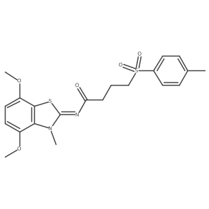 (E)-N-(4,7-dimethoxy-3-methylbenzo[d]thiazol-2(3H)-ylidene)-4-tosylbutanamide Structure