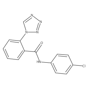 N-(4-chlorophenyl)-2-(1H-tetrazol-1-yl)benzamide结构式