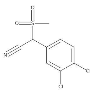 3,4-Dichloro-I+/--(methylsulfonyl)benzeneacetonitrile Structure