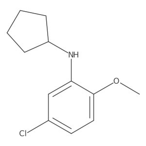 5-chloro-N-cyclopentyl-2-methoxyaniline结构式