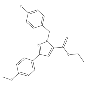 Ethyl 1-(4-fluorobenzyl)-3-(4-methoxyphenyl)-1H-pyrazole-5-carboxylate Structure