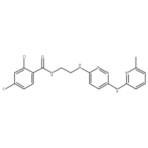 2,4-dichloro-N-(2-((6-((6-methylpyridin-2-yl)amino)pyridazin-3-yl)amino)ethyl)benzamide结构式
