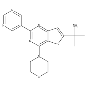 2-(4-Morpholino-2-(pyrimidin-5-yl)thieno[3,2-d]pyrimidin-6-yl)propan-2-amine Structure