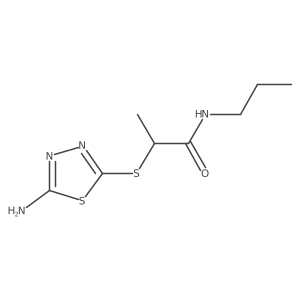 2-((5-Amino-1,3,4-thiadiazol-2-yl)thio)-N-propylpropanamide结构式
