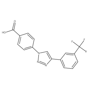 4-[4-(3-Trifluoromethyl-phenyl)-[1,2,3]triazol-1-yl]-benzoic acid结构式