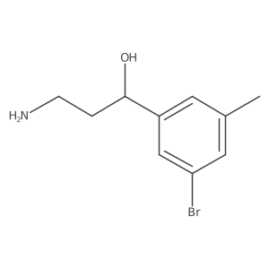 3-Amino-1-(3-bromo-5-methylphenyl)propan-1-ol Structure