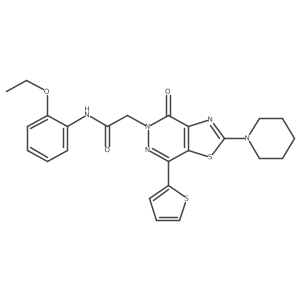 N-(2-ethoxyphenyl)-2-(4-oxo-2-(piperidin-1-yl)-7-(thiophen-2-yl)thiazolo[4,5-d]pyridazin-5(4H)-yl)acetamide Structure