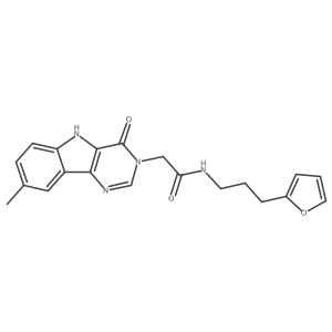 N-(3-(furan-2-yl)propyl)-2-(8-methyl-4-oxo-4,5-dihydro-3H-pyrimido[5,4-b]indol-3-yl)acetamide Structure