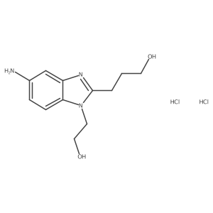 3-[5-Amino-1-(2-hydroxy-ethyl)-1H-benzoimidazol-2-YL]-propan-1-OL dihydrochloride结构式
