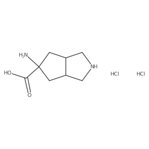 5-Aminooctahydrocyclopenta[c]pyrrole-5-carboxylic acid dihydrochloride Structure