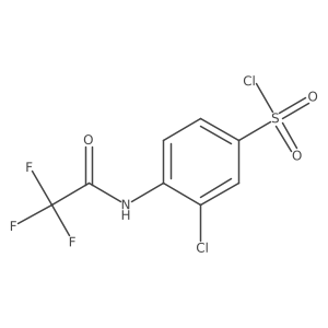 3-Chloro-4-(2,2,2-trifluoroacetamido)benzene-1-sulfonyl chloride Structure