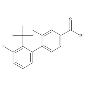 4-[3-Fluoro-2-(trifluoromethyl)phenyl]-3-methylbenzoic acid Structure