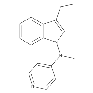 3-Ethyl-N-methyl-N-4-pyridinyl-1H-indol-1-amine结构式