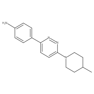 4-(6-(4-Methylpiperidin-1-yl)pyridazin-3-yl)aniline Structure
