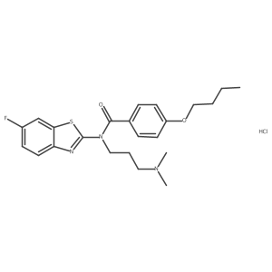 4-butoxy-N-(3-(dimethylamino)propyl)-N-(6-fluorobenzo[d]thiazol-2-yl)benzamide hydrochloride Structure