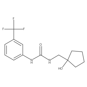 1-((1-Hydroxycyclopentyl)methyl)-3-(3-(trifluoromethyl)phenyl)urea Structure