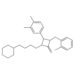 4-(3,4-Dimethylphenyl)-3-(2-fluorophenoxy)-1-[4-(morpholin-4-yl)butyl]azetidin-2-one Structure