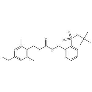 N-[[2-(tert-butylsulfamoyl)phenyl]methyl]-3-(4,6-dimethyl-2-methylsulfanylpyrimidin-5-yl)propanamide Structure