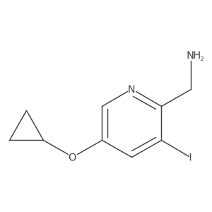 (5-Cyclopropoxy-3-iodopyridin-2-YL)methanamine结构式