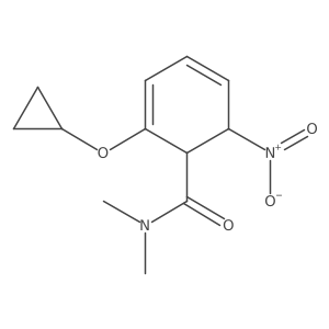 2-Cyclopropoxy-N,N-dimethyl-6-nitrocyclohexa-2,4-dienecarboxamide结构式