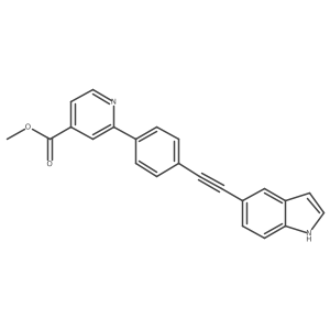 Methyl 2-[4-[2-(1H-indol-5-yl)ethynyl]phenyl]-4-pyridinecarboxylate结构式