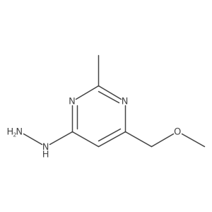 4-Hydrazinyl-6-(methoxymethyl)-2-methylpyrimidine结构式