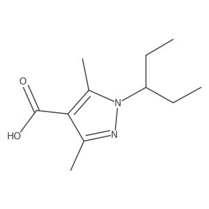 3,5-Dimethyl-1-(pentan-3-yl)-1h-pyrazole-4-carboxylic acid结构式