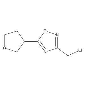 3-(Chloromethyl)-5-(oxolan-3-yl)-1,2,4-oxadiazole Structure
