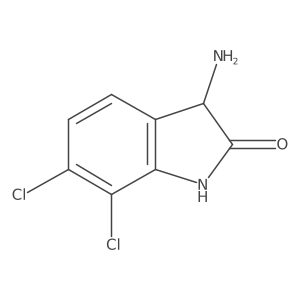 3-Amino-6,7-dichloro-2,3-dihydro-1H-indol-2-one结构式