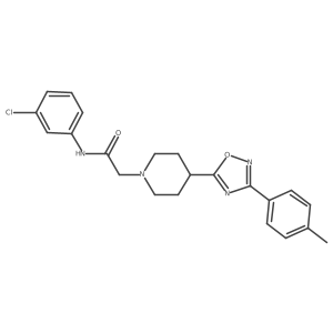 N-(3-chlorophenyl)-2-(4-(3-(p-tolyl)-1,2,4-oxadiazol-5-yl)piperidin-1-yl)acetamide Structure