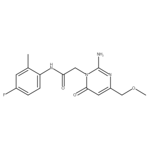 2-(2-amino-4-(methoxymethyl)-6-oxopyrimidin-1(6H)-yl)-N-(4-fluoro-2-methylphenyl)acetamide Structure